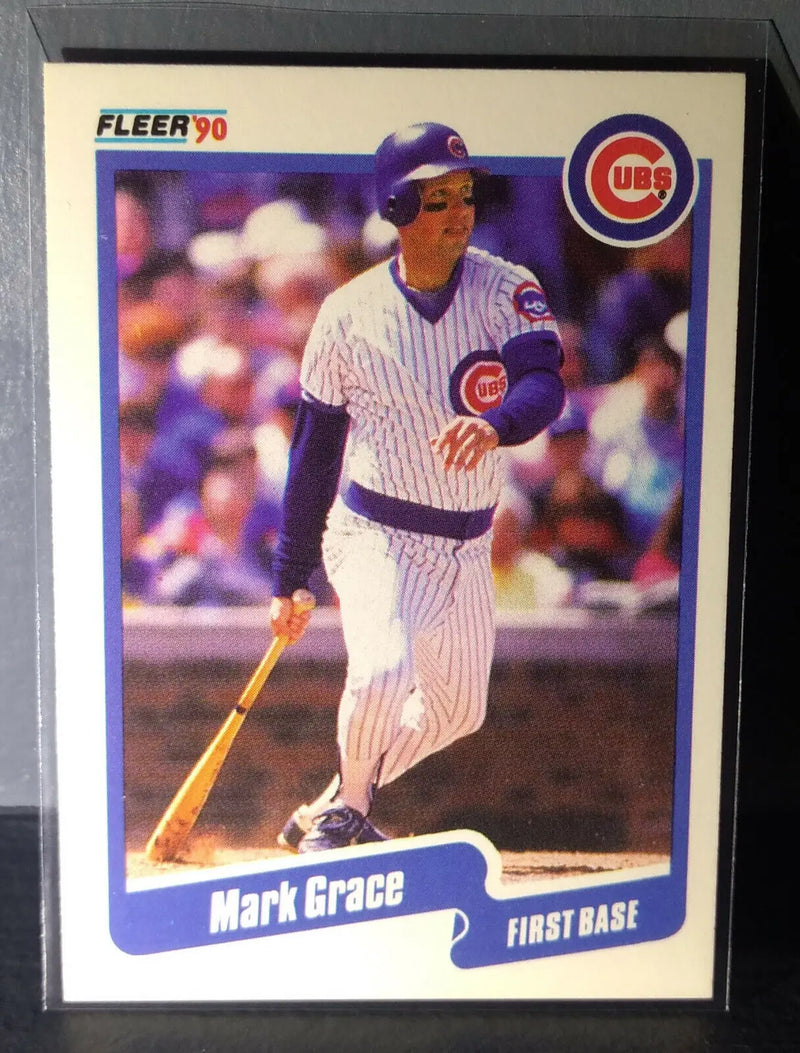 1990 Mark Grace Fleer Baseball Card #32