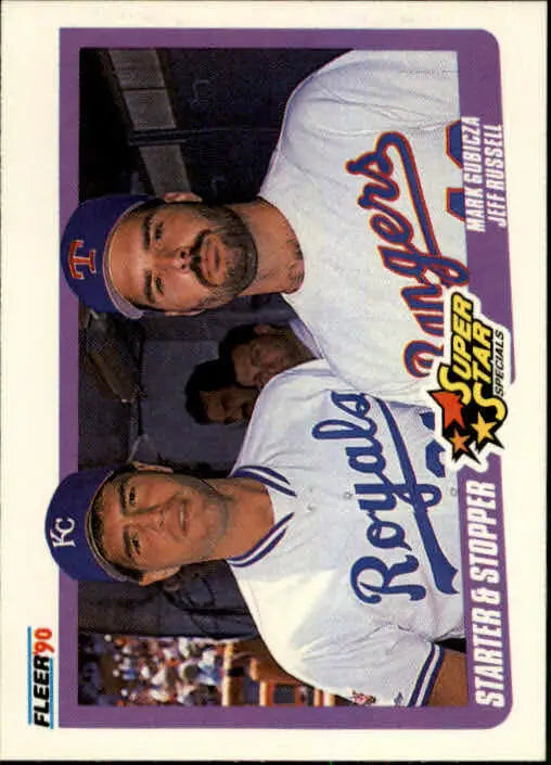 1990 Mark Gubicza / Jeff Russell Fleer Baseball Card #633 - Baseball Card Single
