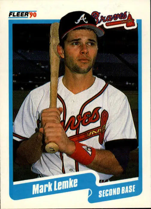 1990 Mark Lemke Fleer Baseball Card #587 - Baseball Card Single