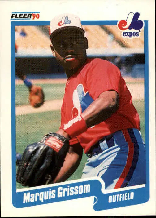 1990 Marquis Grissom Fleer Baseball Card #347