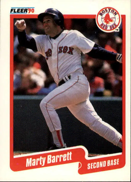 1990 Marty Barrett Fleer Baseball Card #266 - Baseball Card Single