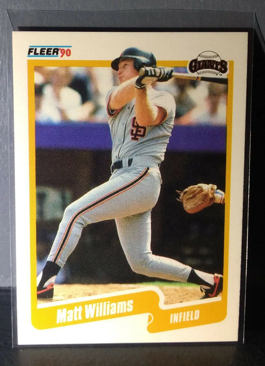 1990 Matt Williams Fleer Baseball Card #75 - Baseball Card Single