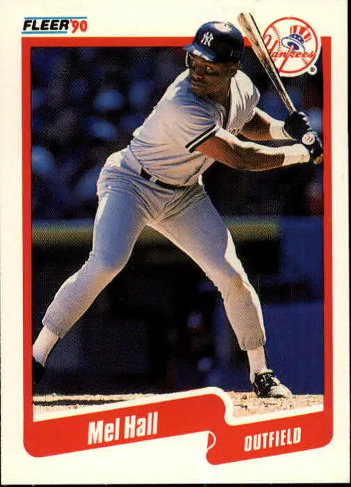 1990 Mel Hall Fleer Baseball Card #444 - Baseball Card Single