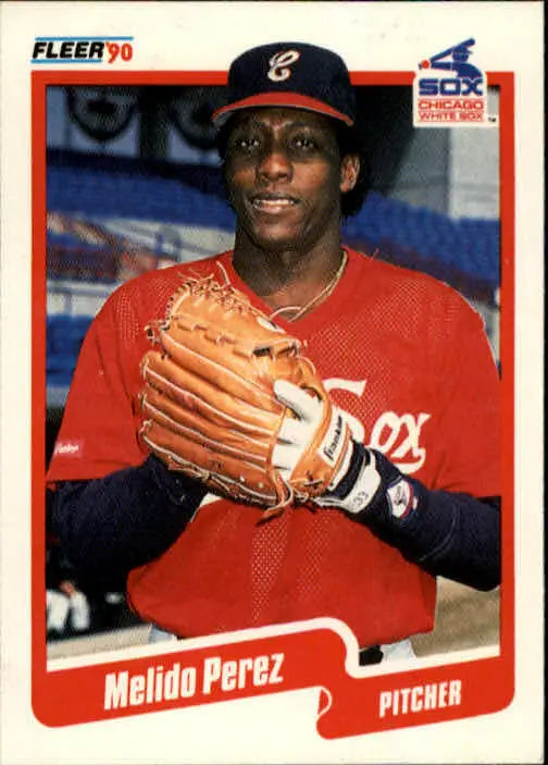 1990 Melido Perez Fleer Baseball Card #546 - Baseball Card Single