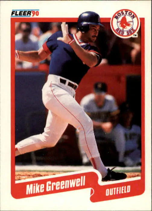 1990 Mike Greenwell Fleer Baseball Card #277 - Baseball Card Single