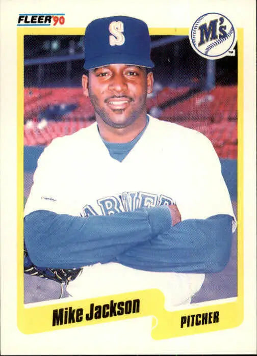 1990 Mike Jackson Fleer Baseball Card #517 - Baseball Card Single