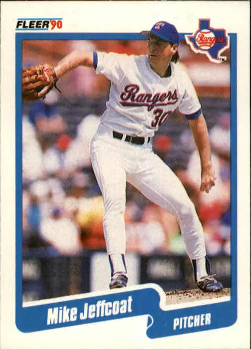 1990 Mike Jeffcoat Fleer Baseball Card #302 - Baseball Card Single