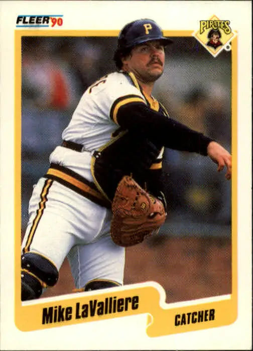 1990 Mike LaValliere Fleer Baseball Card #473 - Baseball Card Single