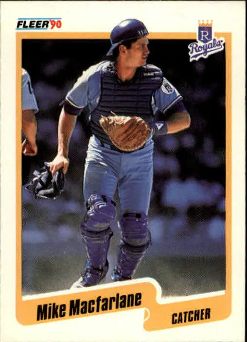 1990 Mike Macfarlane Fleer Baseball Card #114 - Baseball Card Single