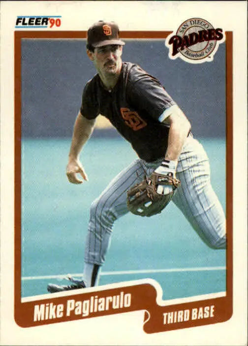 1990 Mike Pagliarulo Fleer Baseball Card #163 - Baseball Card Single