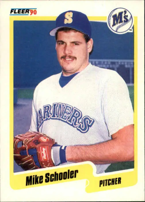 1990 Mike Schooler Fleer Baseball Card #525 - Baseball Card Single