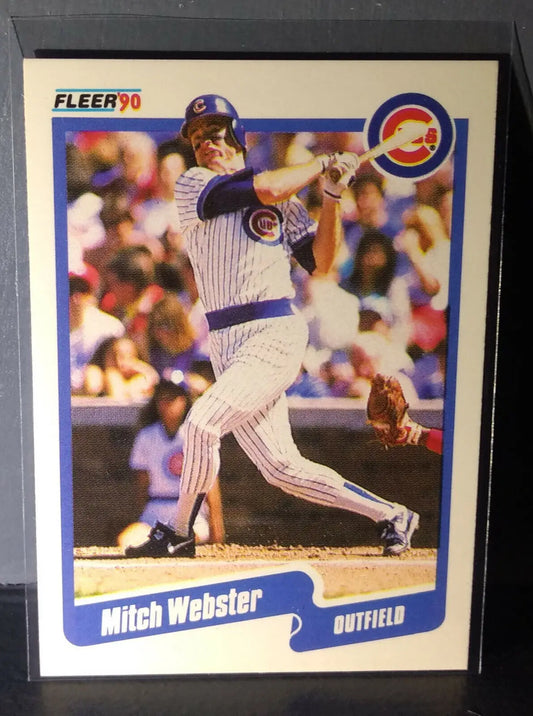 1990 Mitch Webster Fleer Baseball Card #45 - Baseball Card Single