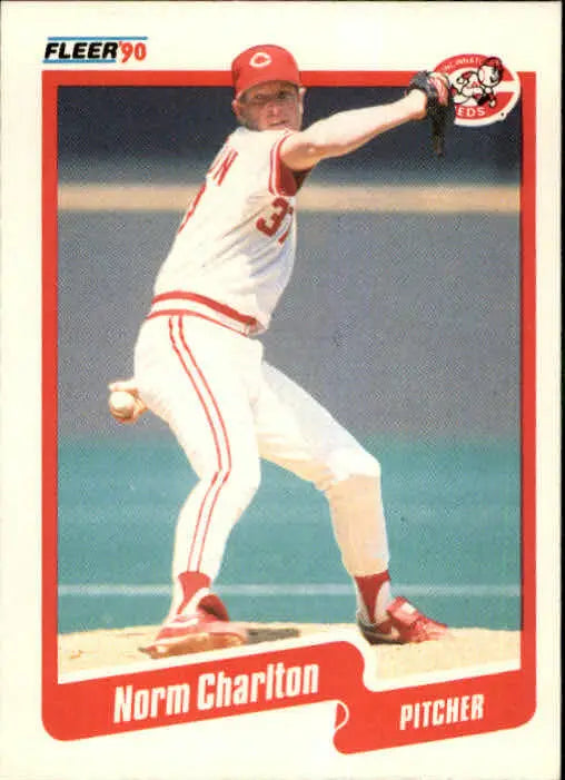 1990 Norm Charlton Fleer Baseball Card #416 - Baseball Card Single