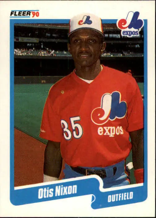 1990 Otis Nixon Fleer Baseball Card #356 - Baseball Card Single