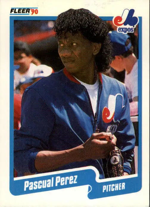 1990 Pascual Perez Fleer Baseball Card #358 - Baseball Card Single