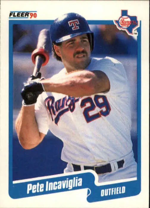 1990 Pete Incaviglia Fleer Baseball Card #301 - Baseball Card Single