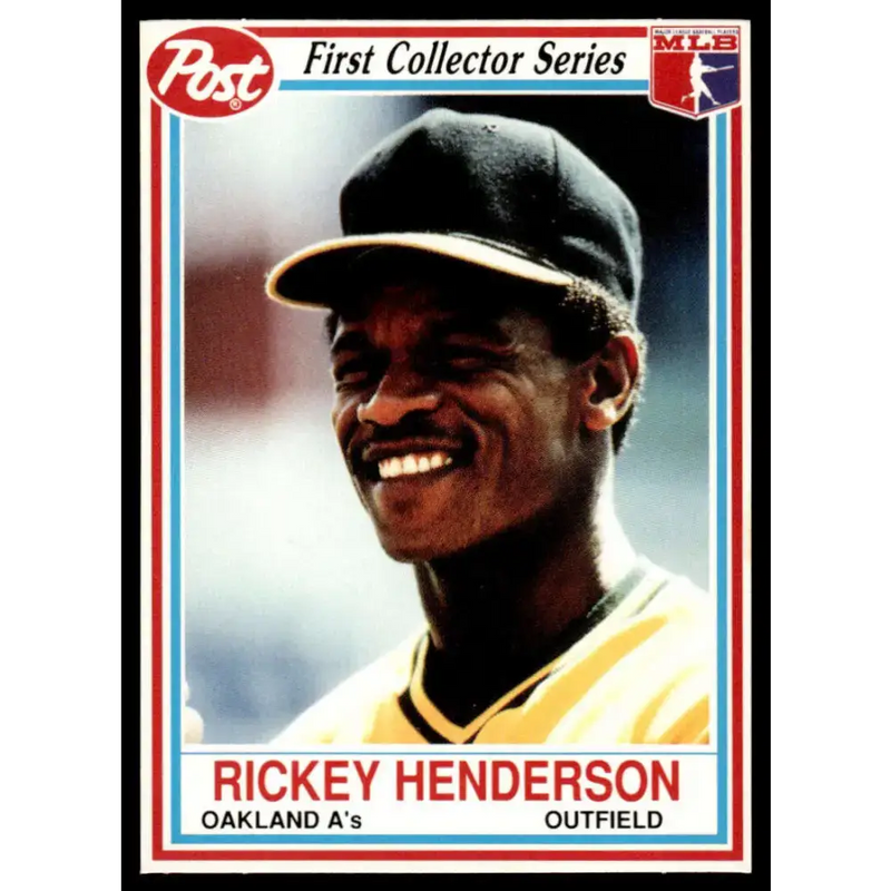 1990 Post Cereal #25 Rickey Henderson NM-MT Oakland Athletics Baseball Card - Baseball Card Single