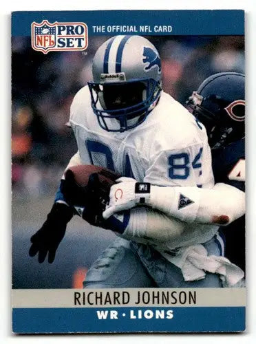 Original gloss Richard Johnson Detroit Lions football card from 1990 Pro Set