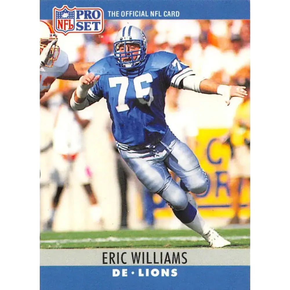 1990 Pro Set #105 Eric Williams NM-MT RC Rookie Detroit Lions Football Card - Football Card Single