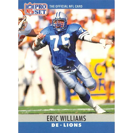 1990 Pro Set #105 Eric Williams NM-MT RC Rookie Detroit Lions Football Card - Football Card Single