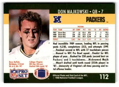 1990 Pro Set #112 Don Majkowski - Football Card Single