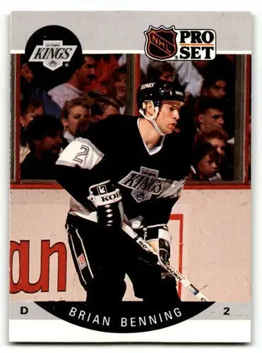 1990 Pro Set #114 Brian Benning Los Angeles Kings Hockey Cards EX/NM ID:60538 - Hockey Card Single
