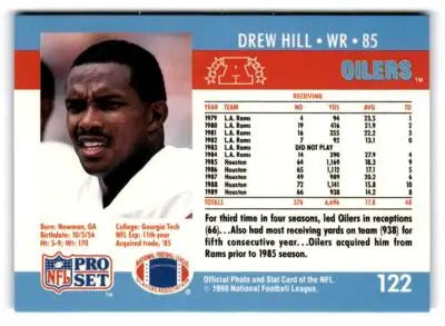 1990 Pro Set #122 Drew Hill - Football Card Single