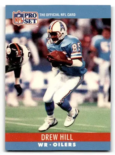Drew Hill Houston football card from 1990 Pro Set Houston Oilers collection