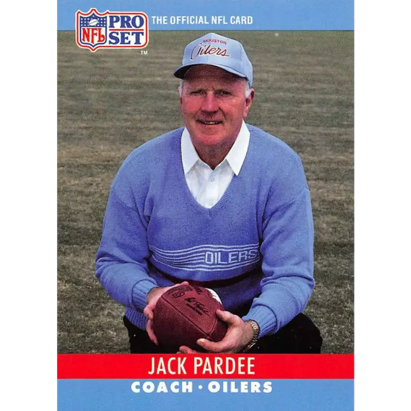 1990 Pro Set #127 Jack Pardee NM-MT Houston Oilers Football Card - Football Card Single
