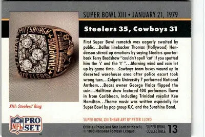 1990 Pro Set #13 Super Bowl Super Bowl Collectibles - Football Card Single