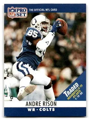 1990 Pro Set #134c Andre Rison Traded stripe on front redemption offer on back - Football Card Single
