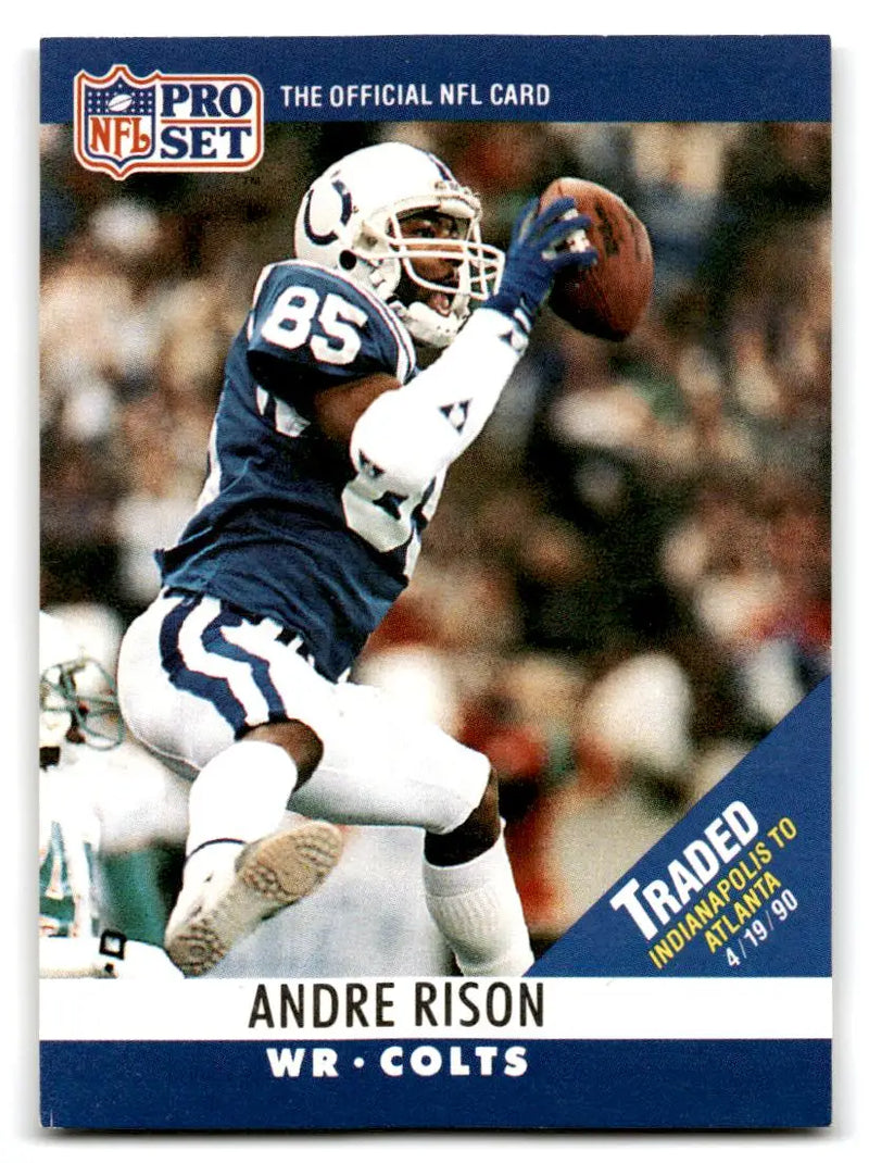1990 Pro Set #134c Andre Rison Traded stripe on front redemption offer on back - Football Card Single
