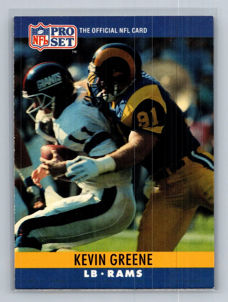 1990 Pro Set #167 Kevin Greene Los Angeles Rams - Football Card Single