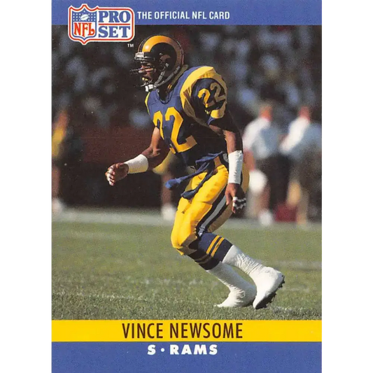 1990 Pro Set #171 Vince Newsome NM-MT RC Rookie Los Angeles Rams Football Card - Football Card Single