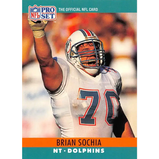 1990 Pro Set #184 Brian Sochia NM-MT Miami Dolphins Football Card - Football Card Single