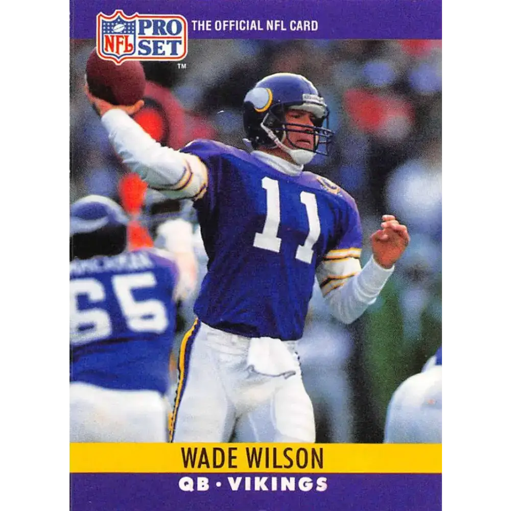 1990 Pro Set #198 Wade Wilson NM-MT Minnesota Vikings Football Card - Football Card Single