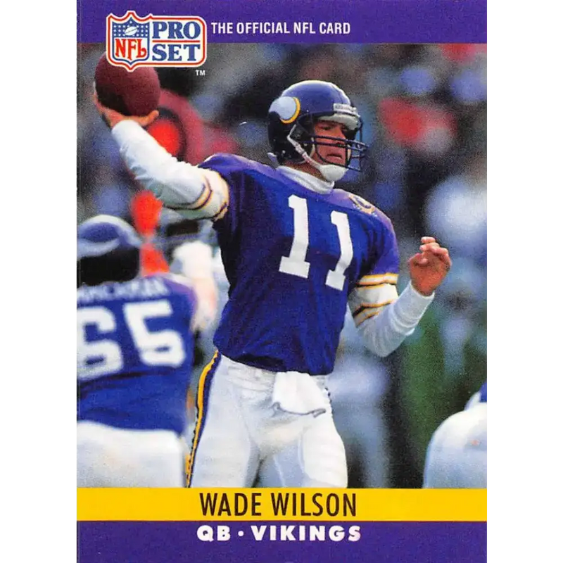 1990 Pro Set #198 Wade Wilson NM-MT Minnesota Vikings Football Card - Football Card Single