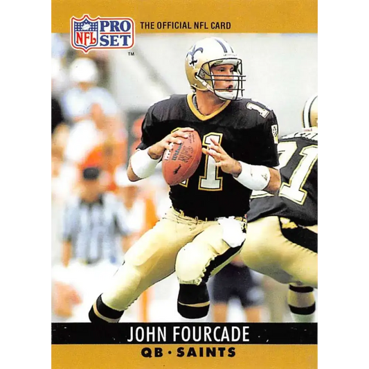 1990 Pro Set #212 John Fourcade NM-MT New Orleans Saints Football Card - Football Card Single