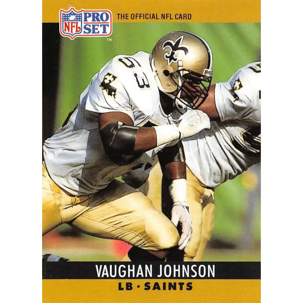 1990 Pro Set #215 Vaughan Johnson NM-MT New Orleans Saints Football Card - Football Card Single