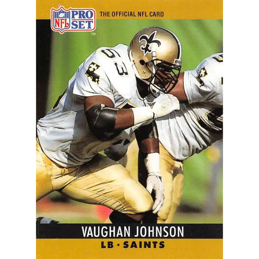 1990 Pro Set #215 Vaughan Johnson NM-MT New Orleans Saints Football Card - Football Card Single
