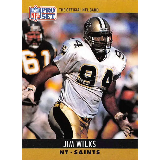 1990 Pro Set #220 Jim Wilks NM-MT New Orleans Saints Football Card - Football Card Single