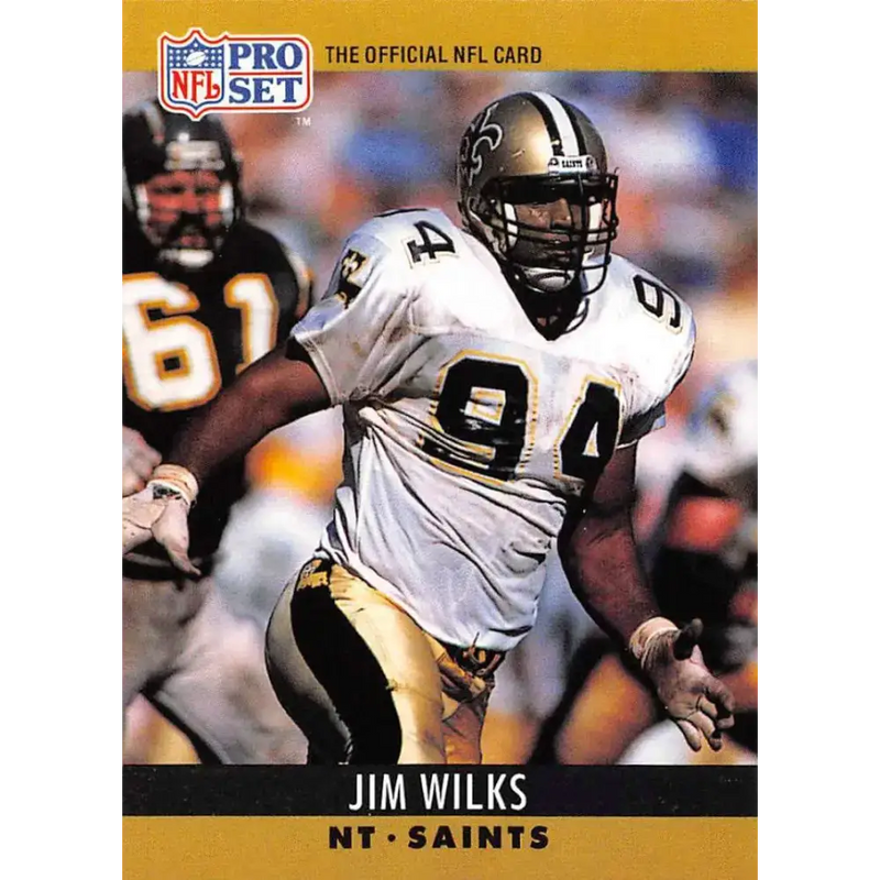 1990 Pro Set #220 Jim Wilks NM-MT New Orleans Saints Football Card - Football Card Single