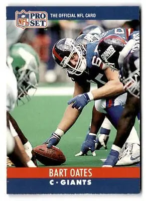 Bart Oates 1990 Pro Set #229 trading card featuring a football player collectible