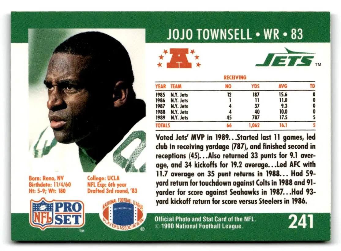1990 Pro Set #241 JoJo Townsell - Football Card Single