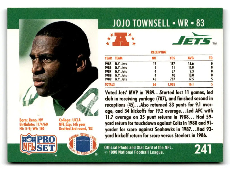 1990 Pro Set #241 JoJo Townsell - Football Card Single