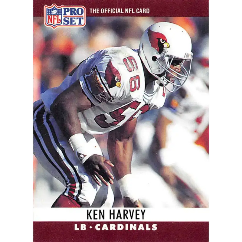 1990 Pro Set #257 Ken Harvey NM-MT RC Rookie Phoenix Cardinals Football Card - Football Card Single