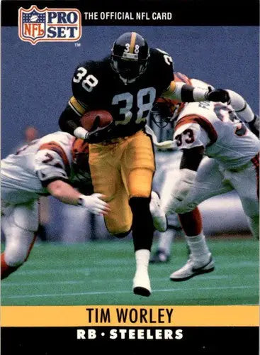Original gloss 1990 Pro Set Tim Worley football card featuring Tim Worley ID 45823