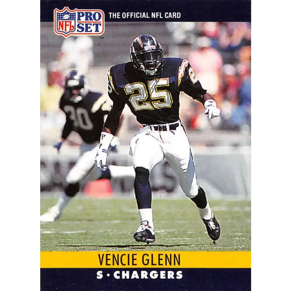 1990 Pro Set #278 Vencie Glenn NM-MT San Diego Chargers Football Card - Football Card Single