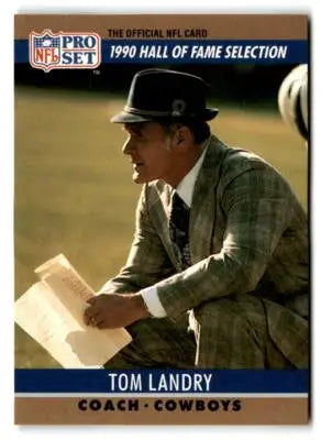 1990 Pro Set #28 Tom Landry - Football Card Single