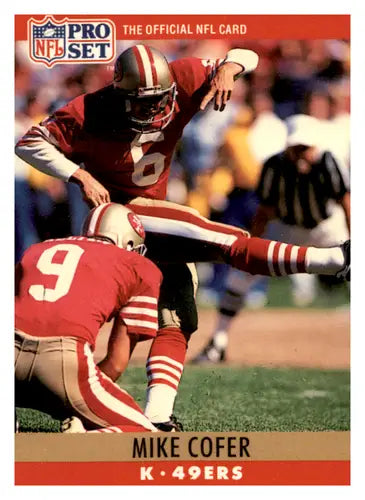 Original gloss football card featuring Mike Cofer from 1990 Pro Set NM Near Mint